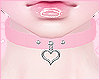 A* Pink Heart Collar