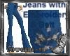 Embroidery~Belted Jeans