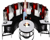 RED LIPSTICK ROUND COUCH