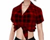 Tie Front Red Plaid