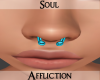 Nose Piercing -Cyan Blue