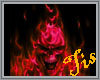 (Tis) Flaming Skull Red