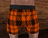 Orange PJ Shorts Plaid M