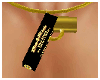 [m58]Gun Necklace Gold