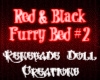 Red&Black Furry Bed #2