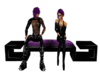 Puff Couch {Blk&Purple}