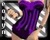 *E* black  purple corset