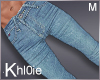 K blue jeans M
