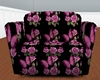 BlkNPink Rose Couch