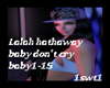 Baby don't cry