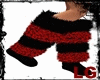 LG Black&Red Fur Boots