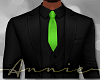 Black Suit Lime Tie +
