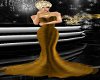 S Gold Lame  Ball Gown