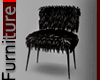 Faux Fur Chair Black