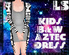 Kids B&W Aztec Dress
