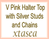 Vintage Pink Halter Top
