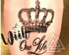 💥 Crown Tattoo Leg