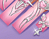 24 Pink Charm Nails