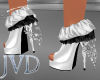 JVD White Jewel Heels