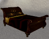 TnA Red Gold Sleigh Bed