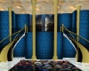 blue and gold ballroom