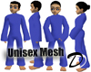 Unisex pantsuit mesh