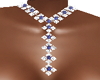 Blue diamonds neck