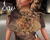 SeeThru Top-Blk/Gold