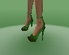green heel shoes