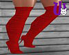 Cozy Thigh Boots red