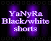 ~lYlBlack/white shorts~