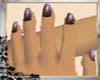 purple gold nails
