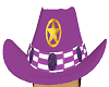 cowboy hat w ging purple