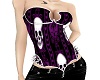 Spiked skull corset-P&B