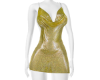 Gold Diamante Mesh Dress