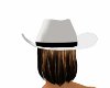 blk/blnd hair/cowboy hat