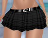 Black PlaidRuffle Skirt
