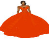 Royal Orange Satin Gown 
