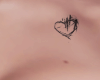 heart chest tattoo e
