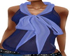 Sheer Blue Bow Top