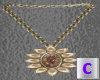 Bronze Rose Necklace 