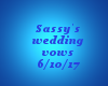sassys wedding vows