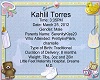 Kahlil's Birth Certifica