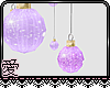 Purple hanging baubles