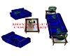 {B} Royal Blue Couch Set