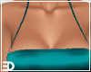 Teal Backless Satin Dres