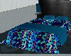 Blue bed quilt 12 poses