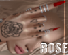 Nails Red + Tatts