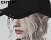 hair blonde + hat