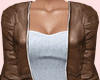 梅 brown leather jacket